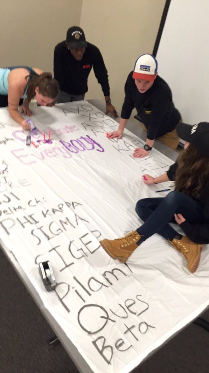 We collaborated with the Sorority Council to make a banner for Celebrate Every Body Week! Check it out at the SRSC!