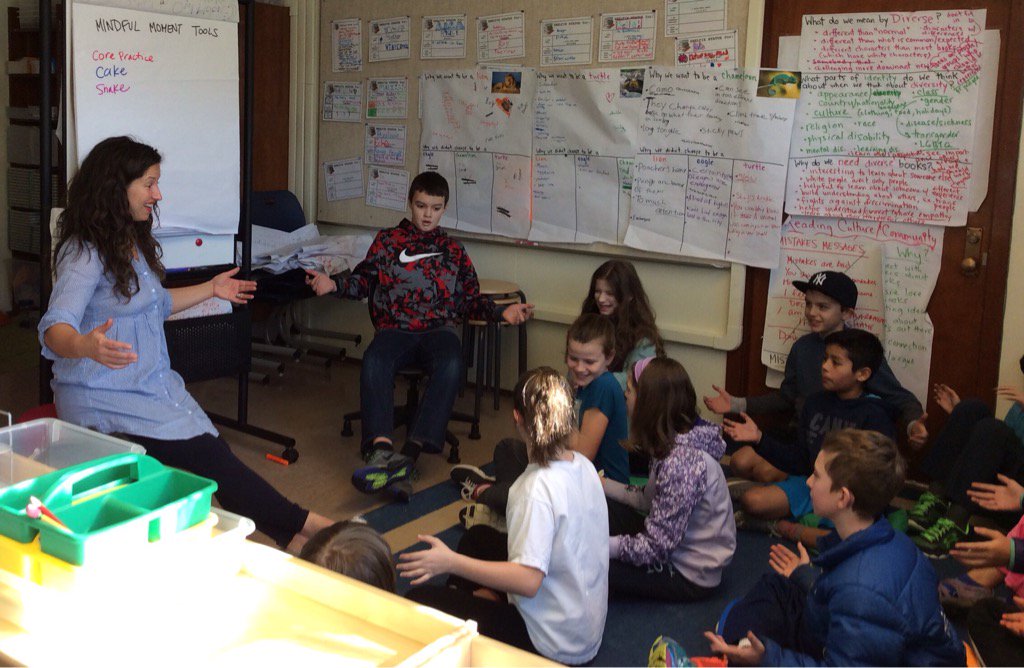 MsGoldmanQAE's tweet photo. It is such a joy when @skoogqae visits our class meeting - Today we learned more mindful breathing strategies #QAE 😌 https://t.co/M5zIj07brD