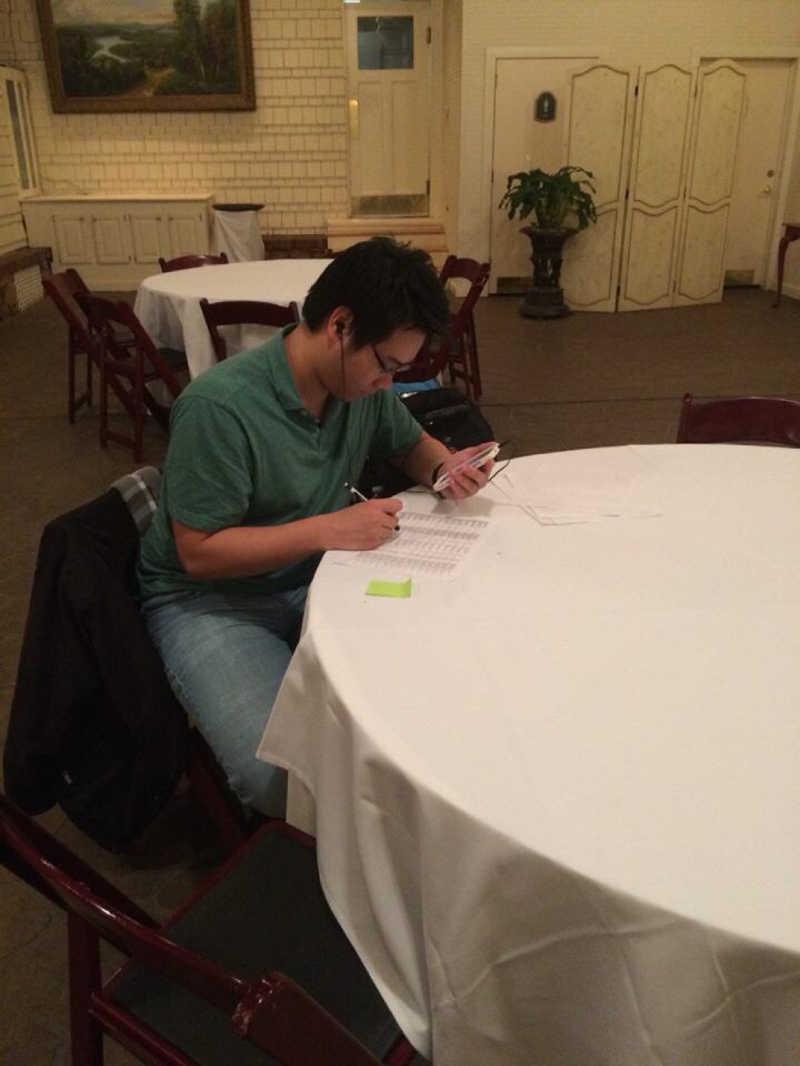 Our intern Nam finishing up at the phone bank! #teammaddalon