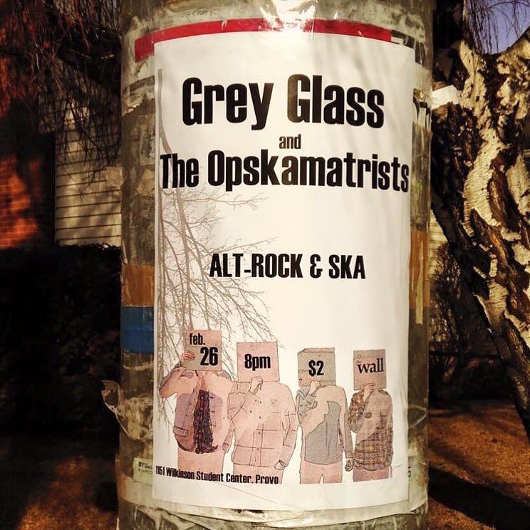 Opskamatrists's tweet photo. See you at The Wall, Provo! Tomorrow-Friday, Feb. 26 #greyglass #opska https://t.co/QuWda7ySTH