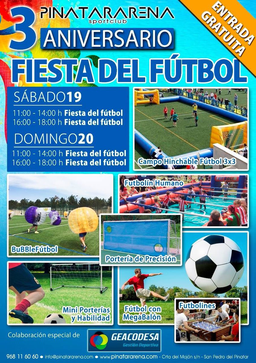 BubbleMurcia's tweet photo. #FiestadelFutbol en @PinatarArena #nuestras #Bubbles estarán presente en este espectacular 3 #Aniversario #Futbol https://t.co/8rurqDEsEU