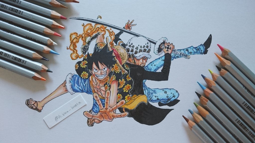 G D Yuu One Piece One Piece ワンピース ルフィ 色鉛筆 T Co Cq8msyqvuw Twitter