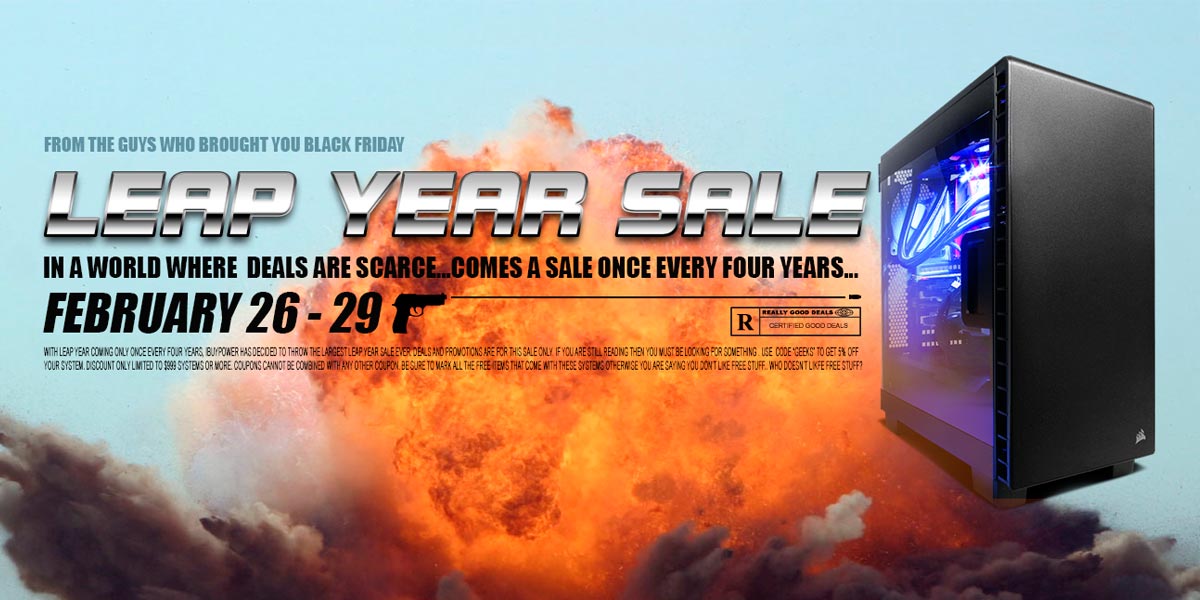 iBUYPOWER's tweet photo. #LeapDay comes every 4 years! Starting tomorrow, 2/26 - 2/29, we're celebrating with even BIGGER deals! Stay tuned.. https://t.co/jcZWNQsoxT