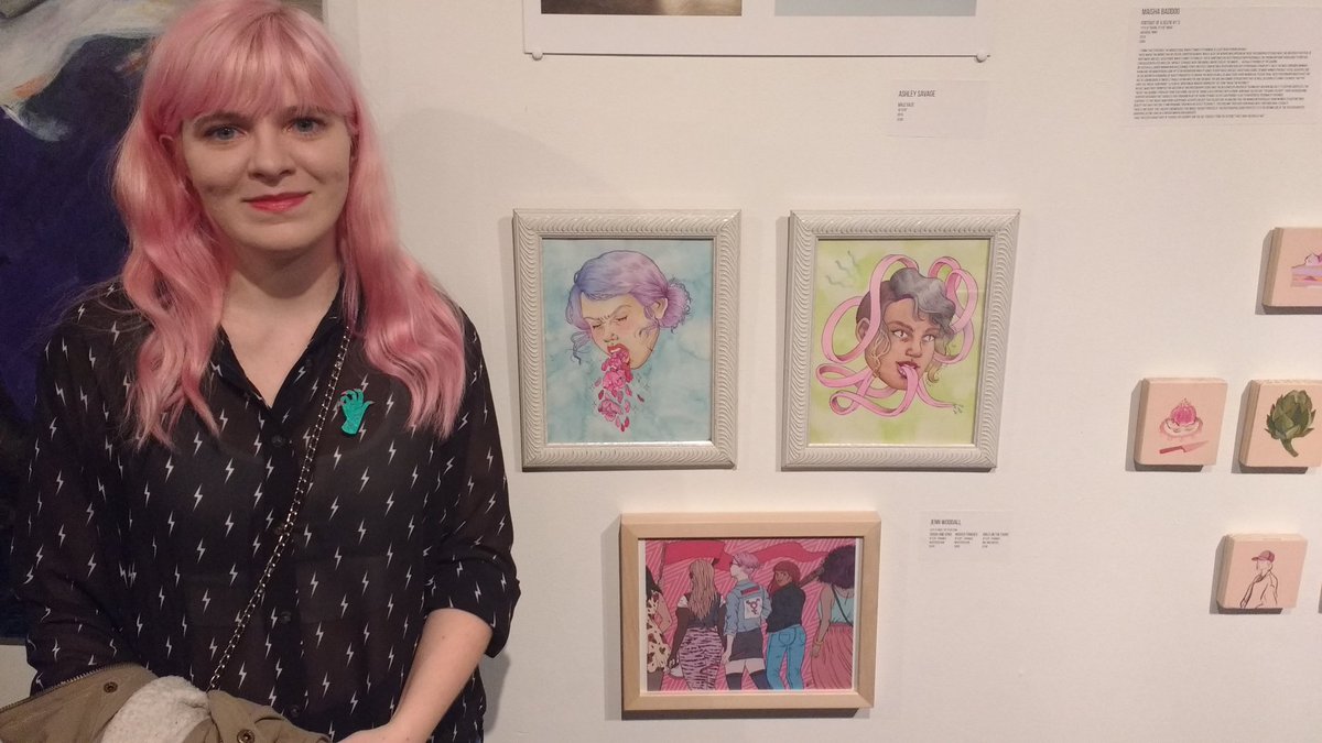 Come see Jenn's art for the next few weeks at <a href="/northerncontemp/">NorthernContemporary</a>! #womeninculture #feministart