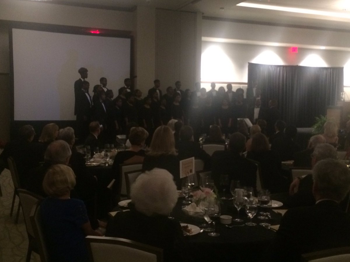 UWMidlands's tweet photo. The @ClaflinUniv1869 choir providing the entertainment for tonight's festivities. #HOY2015 Amazingly talented! https://t.co/t5ZKIagEdJ