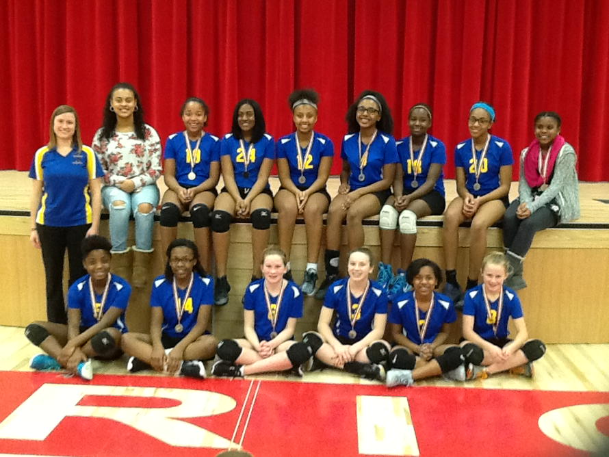 Parker 7th grade girl's volleyball team finishes second in the SSJHSA tournament.