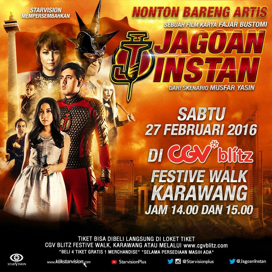 KARAWANG!! Ketemu kita hari Sabtu yaaa, nonton bareng #JagoanInstan 😎