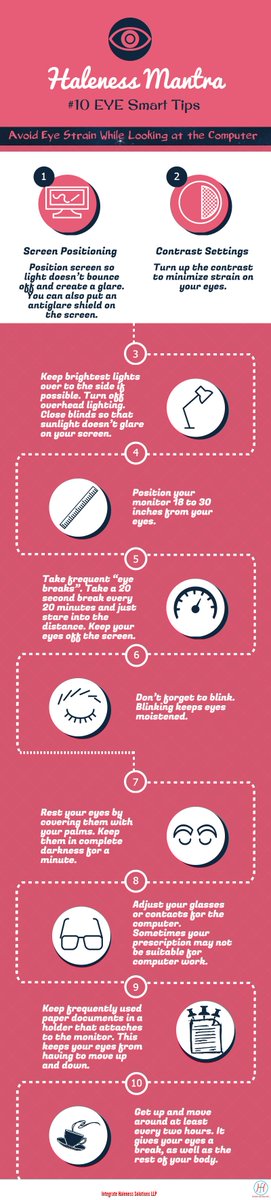 IntegrateH's tweet photo. #halenessmantra #10 #Eye #Smart #tips
#health #EyeCanBe #computerissues #healthcare #carefulwhatyouwishfor #stress https://t.co/tS2eowAlnM