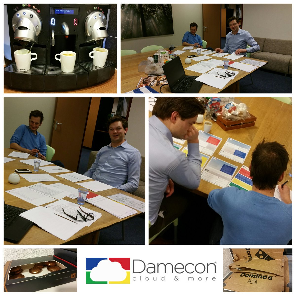 'Sharpening the Saw' @DameconBV. Genoegzaam onze dienstverlening verfijnen onder genot van pizza en goede koffie.