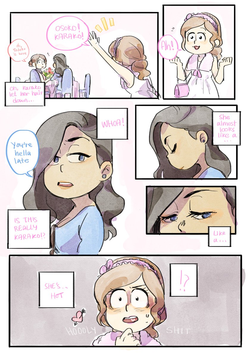 shouriii's tweet photo. todoko hitting on karako gives me life https://t.co/RLmBoRlMOu