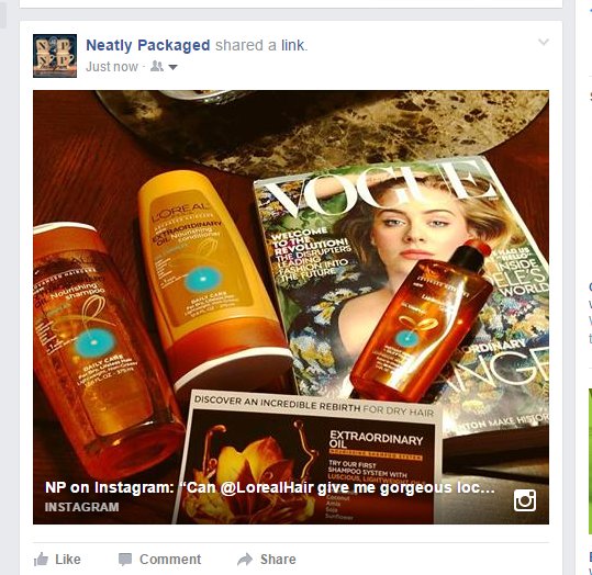 Neatly_Packaged's tweet photo. I love my free samples! #ExtraordinaryHair https://t.co/Xp3QY5V5WY