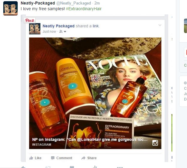 Neatly_Packaged's tweet photo. I love my free samples! :) https://t.co/VIc6bWTZFb