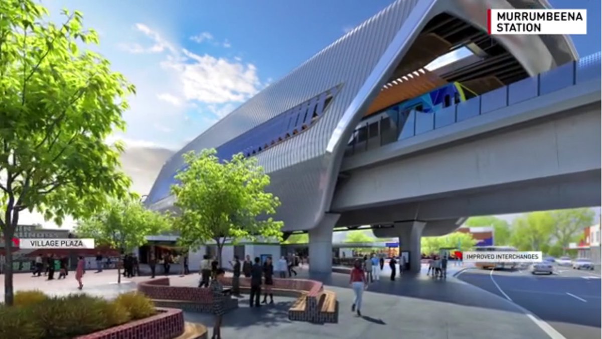 NoSkyrail's tweet photo. Murrumbeena shops 1 storey. Murrumbeena station? 6 storeys! Hide shops w trees. #inappropriatedevelopment #SkyRail https://t.co/6VmPjcFi4C