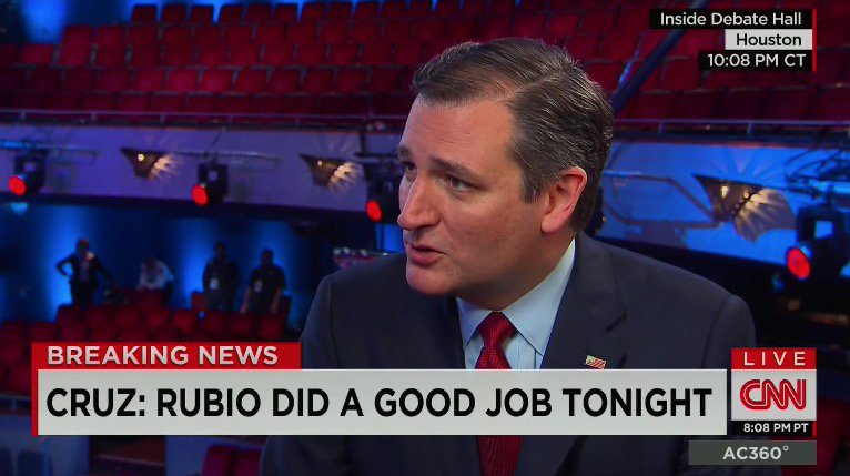 oliverdarcy's tweet image. Cruz: Marco and I would both make a much better candidate and a much better president than Donald.