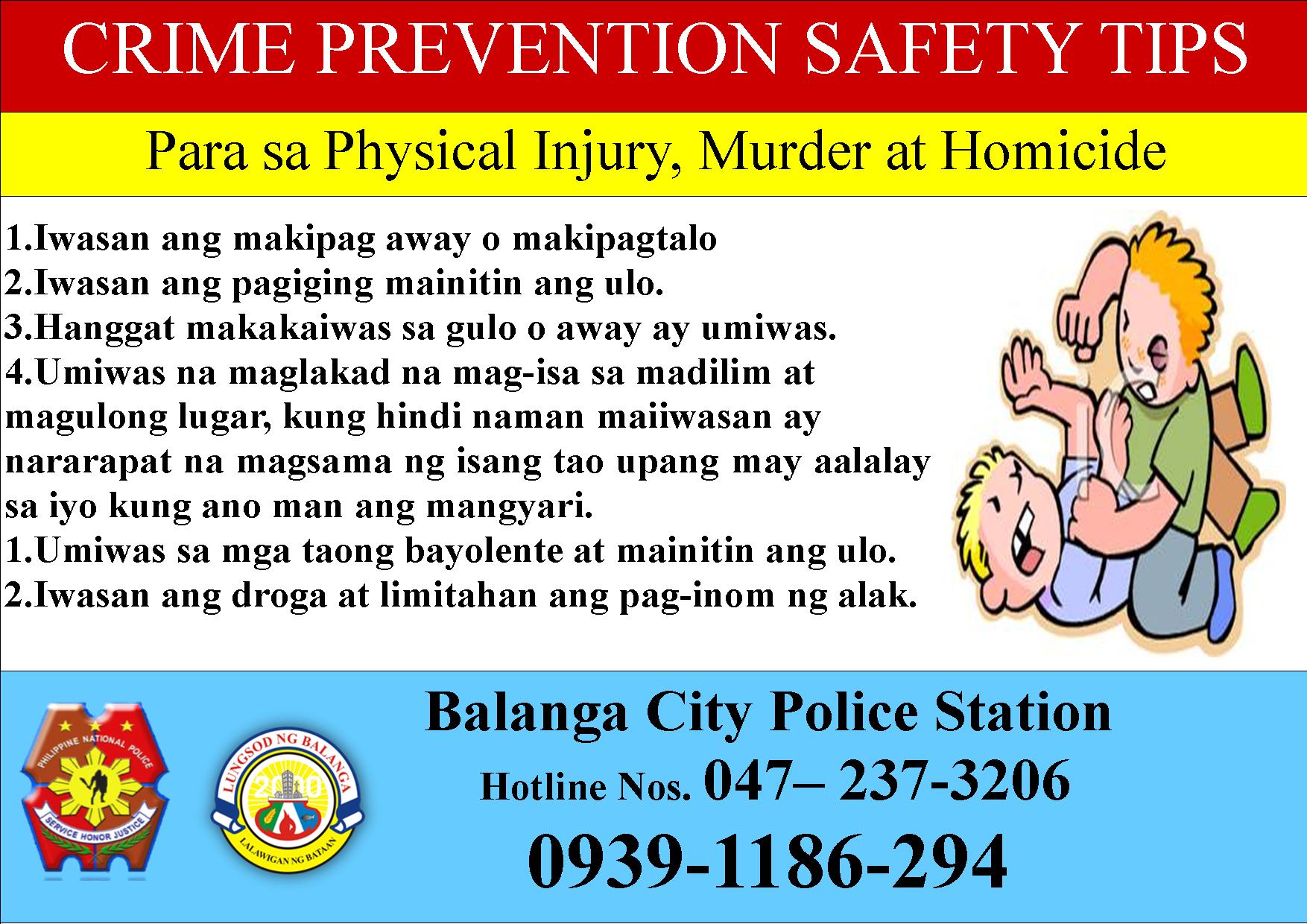 Balanga City Police on Twitter "Crime Prevention Safety