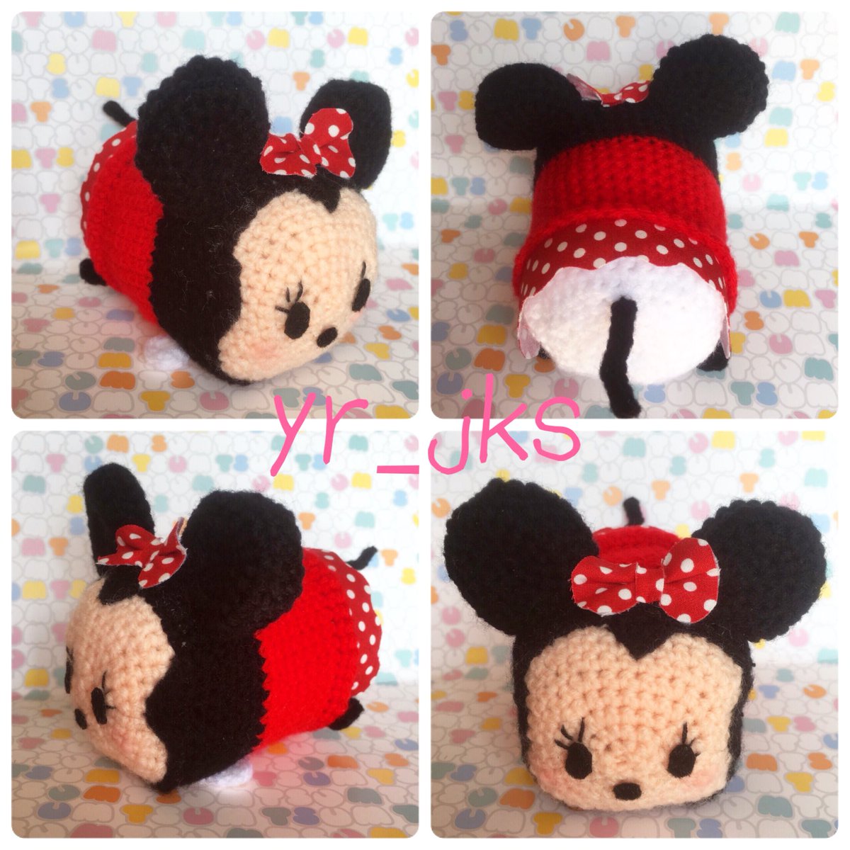 のん ディズニーツムツム編みぐるみコレクション創刊号ミニーちゃん出来た キットのワタ 少なくないかな あまりにペコペコだからちょっと足したよ 思ったより大きかった O O あみぐるみ T Co L7o49va8e0
