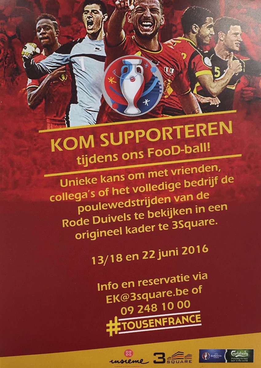 3SquareVillage's tweet photo. Kom genieten van ons lekker aanbod &amp; supporter voor de Rode Duivels!Meer info:EK@3square.be #3Square #EK #FooD-ball https://t.co/mQa6XgnkYb