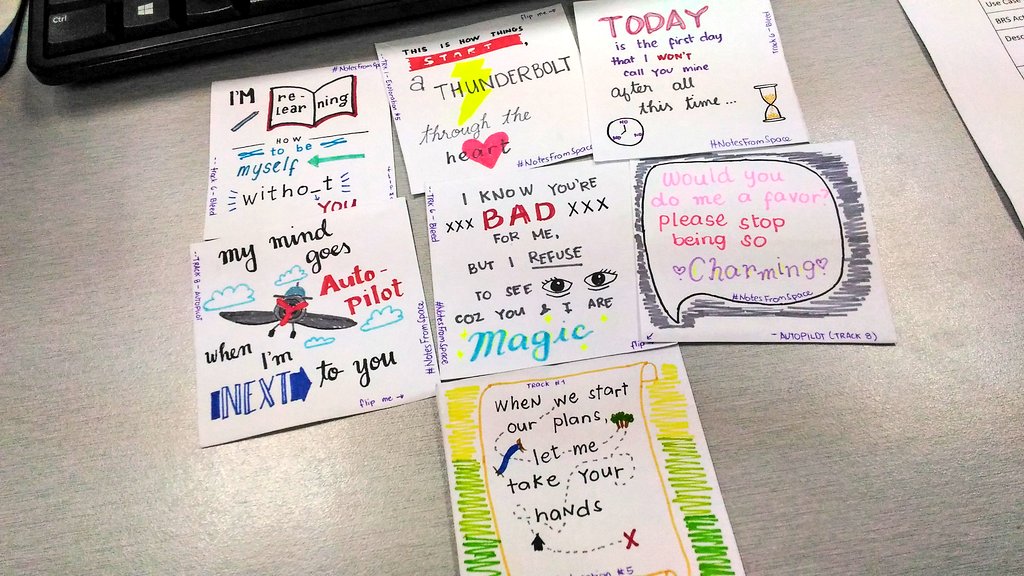 nerdyroxx's tweet photo. New batch of #NotesFromSpace! Gonna deploy some of these today. Fave ko un Autopilot so may special solo shot. Haha https://t.co/qi3UE4SwI7