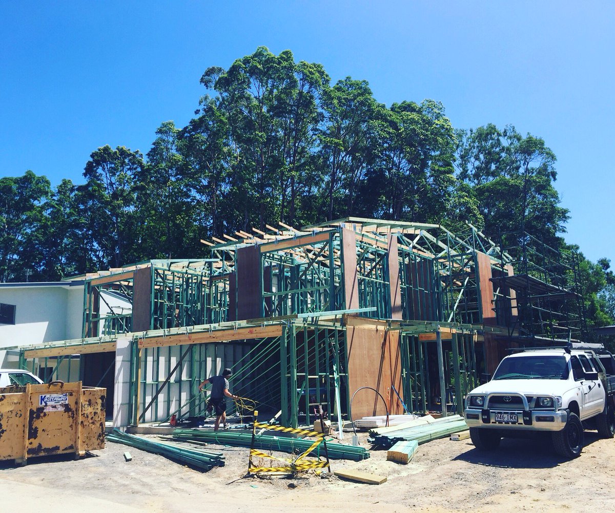 The boys have been working hard all week with another duplex going up. #construction #property #builder #realestate