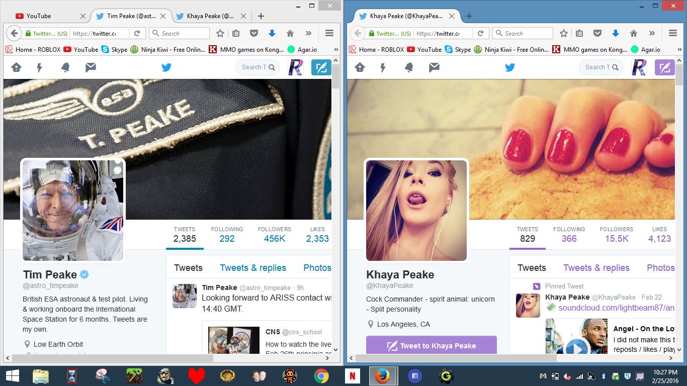 Joshua Odom on X: Jesus, Tim Peake Astronaut and father. Khaya Peake  Pornstar and daughter... We live in this world. t.coXLW5fT5FaI  X