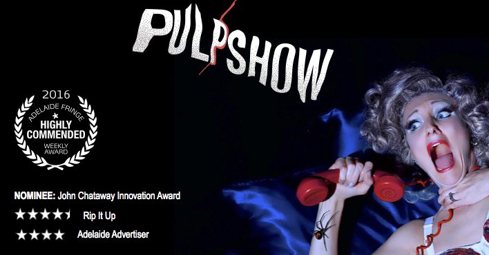 leahkshelton's tweet photo. Stoked! 2 mentions in #ADLfringe weekly awards for #PULPSHOW - Theatre Commendation + Innovation Award Nom! Woot!!! https://t.co/W562PG3n0o