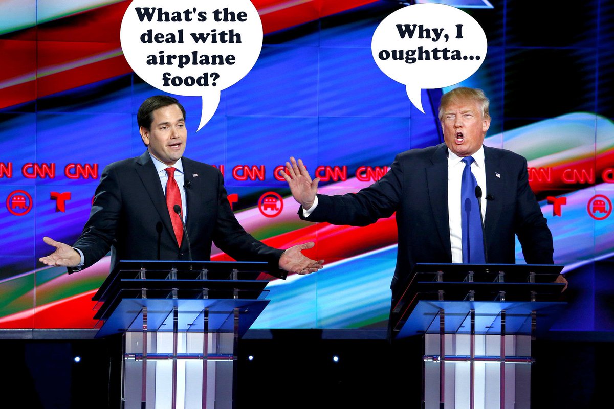 gmasonFL's tweet photo. My interpretation of the Thursday, February 26, 2016 Republican Presidential Primary Debate. #shticky #GOPDebate https://t.co/yZ8Qrflmtv