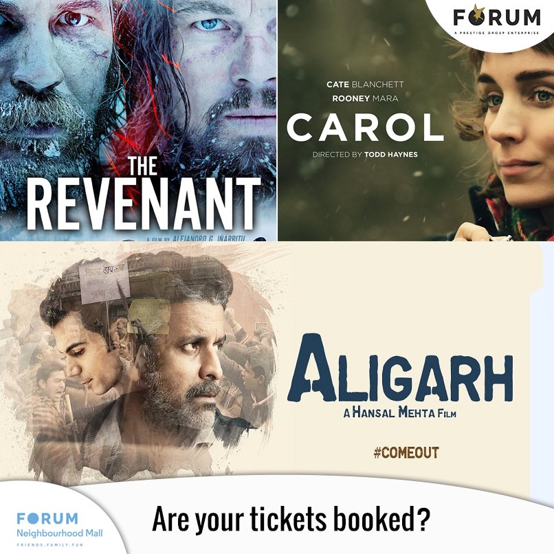 ForumWhitefield's tweet photo. Amazing movies releasing this weekend! Have you booked your tickets yet ?
#ForumFeature #Movies #Film #Weekend https://t.co/tR0jMz5oxe