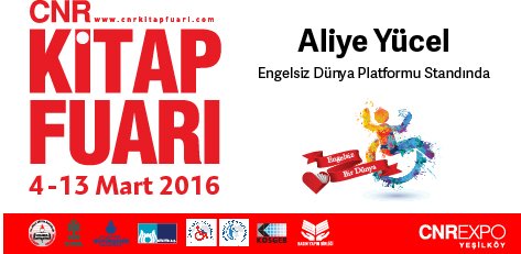 Aliye Yücel, imza günü etkinliği CNR Kitap Fuarı'nda. @engelsizdunyapt 

#kitapfuarı #cnrkitapfuarı #imzagünü