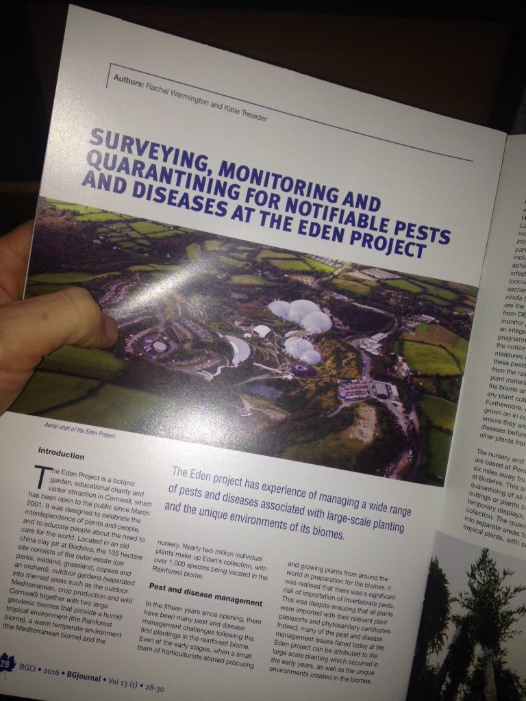 chrisbisso's tweet photo. Proud of @edenproject plant pathologist @rachywarmington getting her article in @bgci BG Journal! https://t.co/GNOCHbRnum