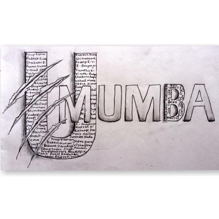 ThisIsNilam10's tweet photo. U means Unity like UMumba,🙌hv gr8 bond wid each othr👬so I hv wrote ol d names of #MumBoys n coach sir #UMumbaFanArt https://t.co/ukIMcid5DC