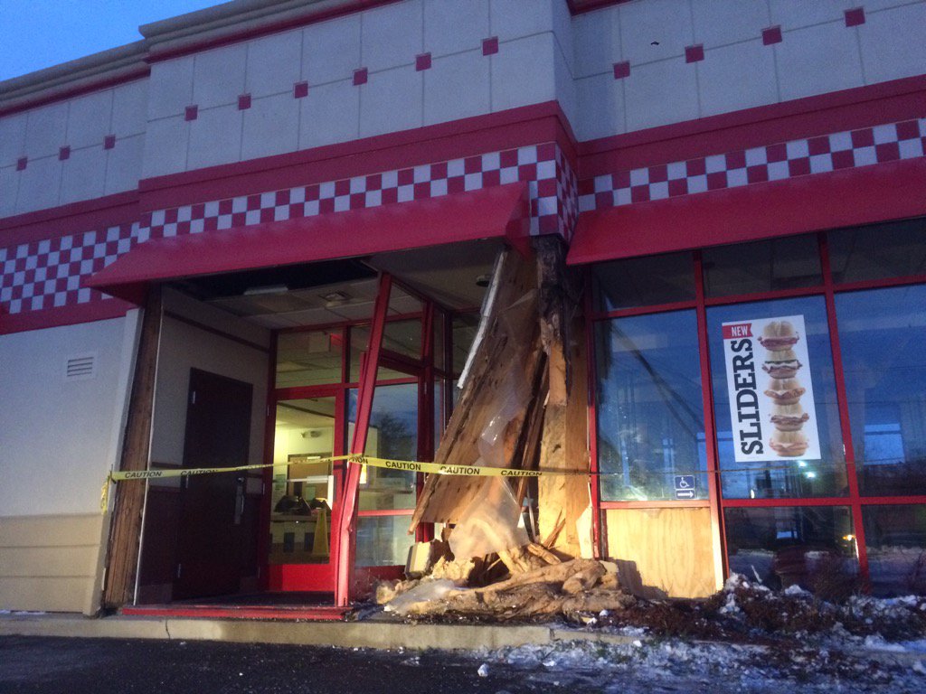 Police chase in the early morning ends at Arbys at Cork and Sprinkle.