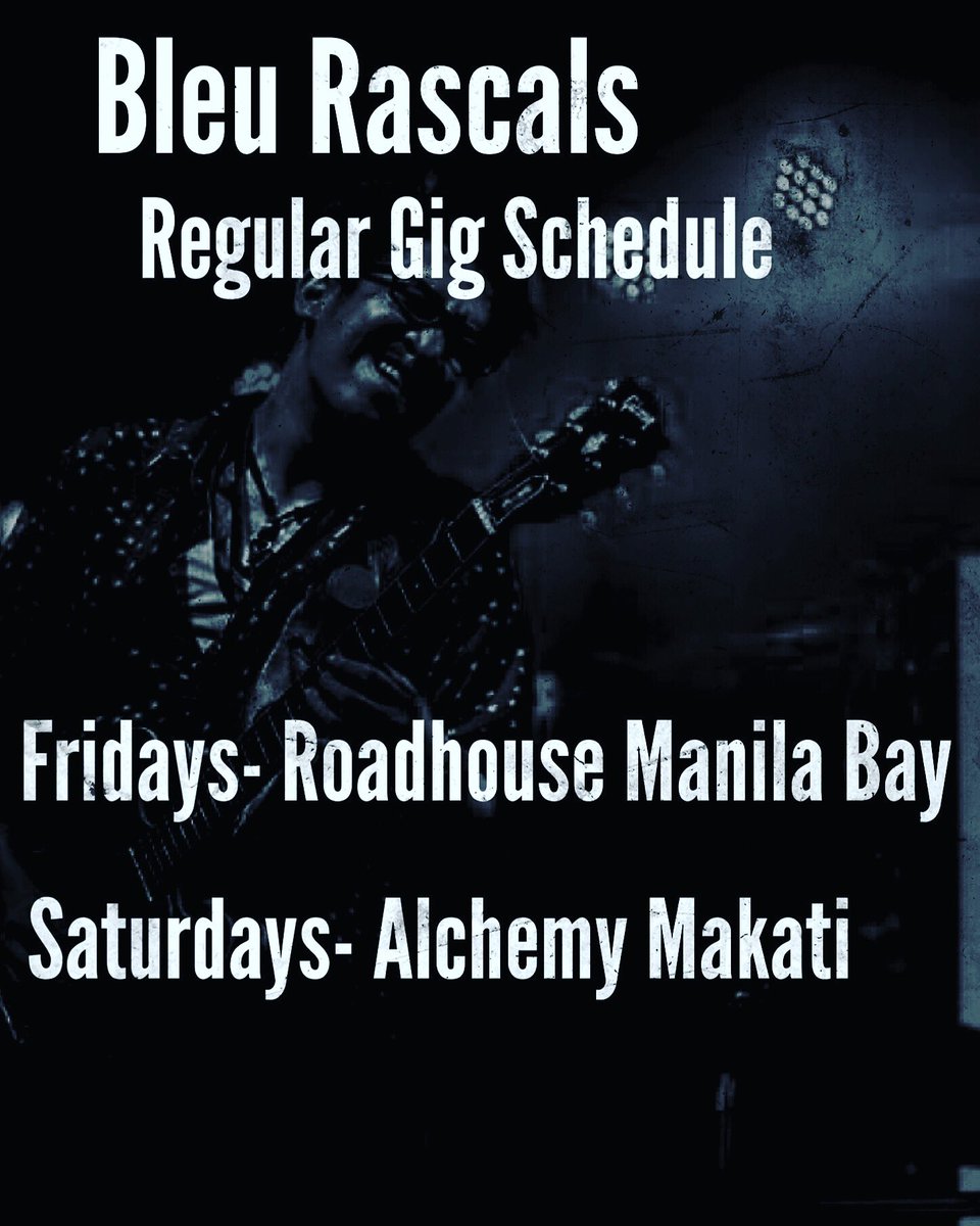 See you all tonight at Roadhouse Manila Bay! Set starts at 8:30pm!

And tomorrow, Saturday at Alchemy Makati! 10pm
