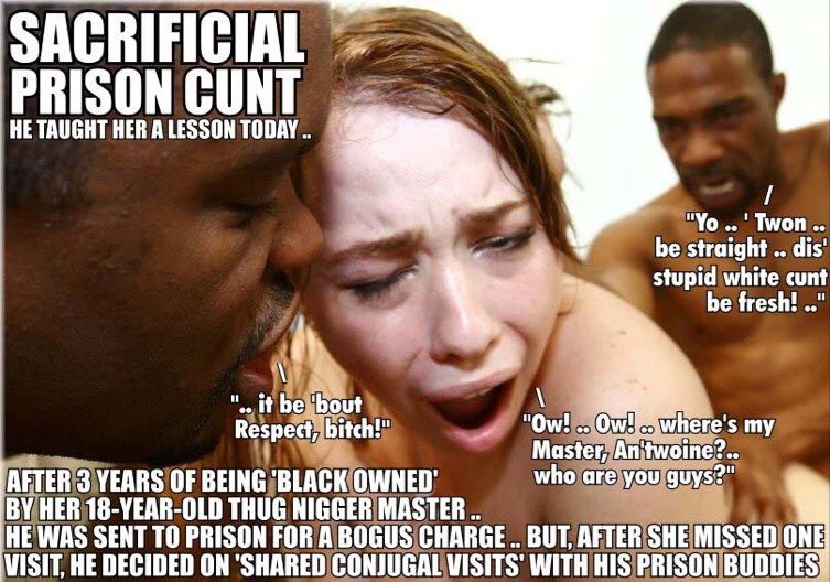 ukcuck's tweet photo. What whites girls really want 2 b treated like that's why they are all fuckin BBC's they don't ask they just take it https://t.co/SjsUnerXhw