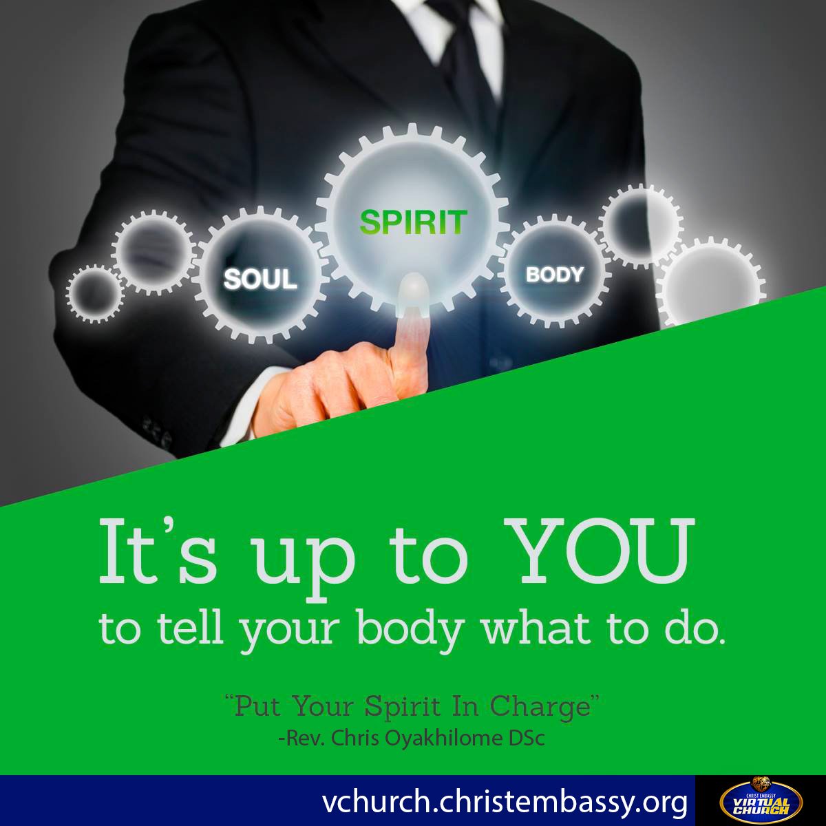 CEVirtualChurch's tweet photo. It’s up to YOU to tell your body what to do. Know more by Signing Up at https://t.co/td0COHR2qN https://t.co/hwvw5Zy4kI