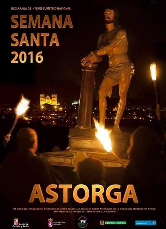 Cartel de la Semana Santa de ASTORGA #Leónesp,  declarada de Interés Turístico Nacional. <a href="/Semana_Santa/">Semana Santa Astorga</a>
