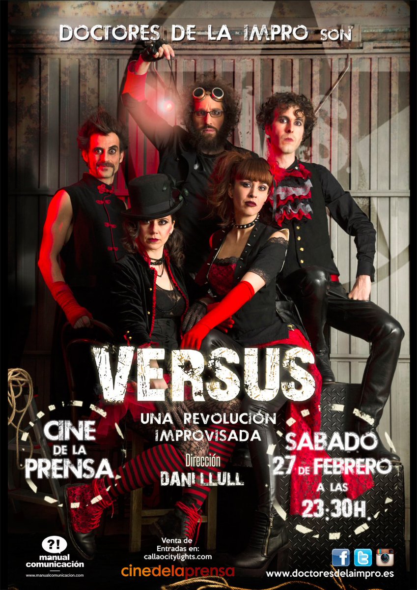 TEATROMADRID's tweet photo. ⭐TE INVITAMOS A VER A “VERSUS: UNA REVOLUCIÓN IMPROVISADA” ⭐ https://t.co/hVGfEZNUQL #concurso FOLLOW + RT. https://t.co/vDfJURqsub
