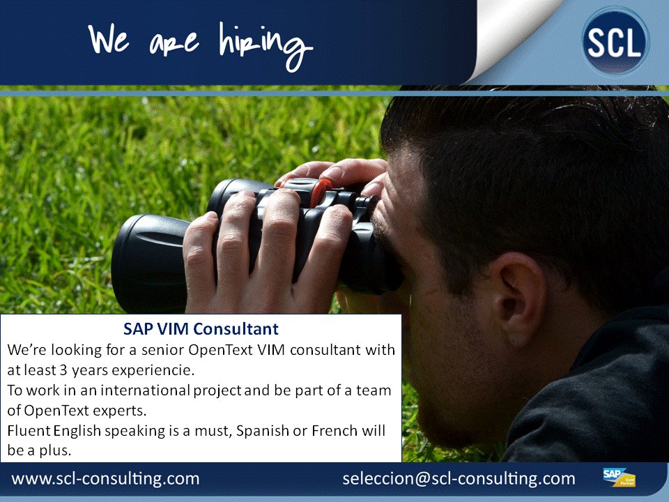 aitsangue's tweet photo. @SCL_Consulting #hiring #SAP_VIM consultant. #Madridempleo #itjob #nowhiring https://t.co/tr6U2q3S0h