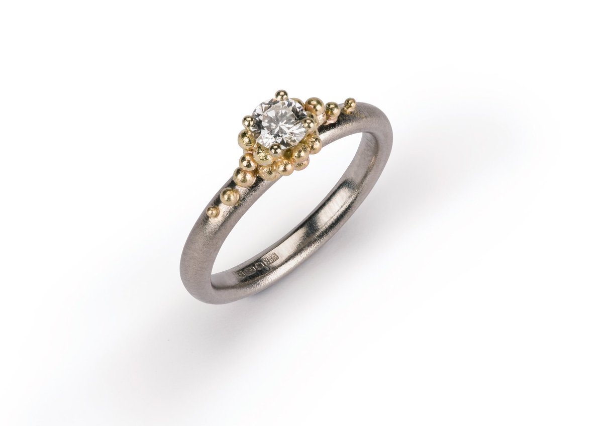 HannahDBedford's tweet photo. Artist #AstridTrugg commissioned this 18ct white gold ring using a family diamond. It will be a swap for a painting! https://t.co/z3oc9eevpM