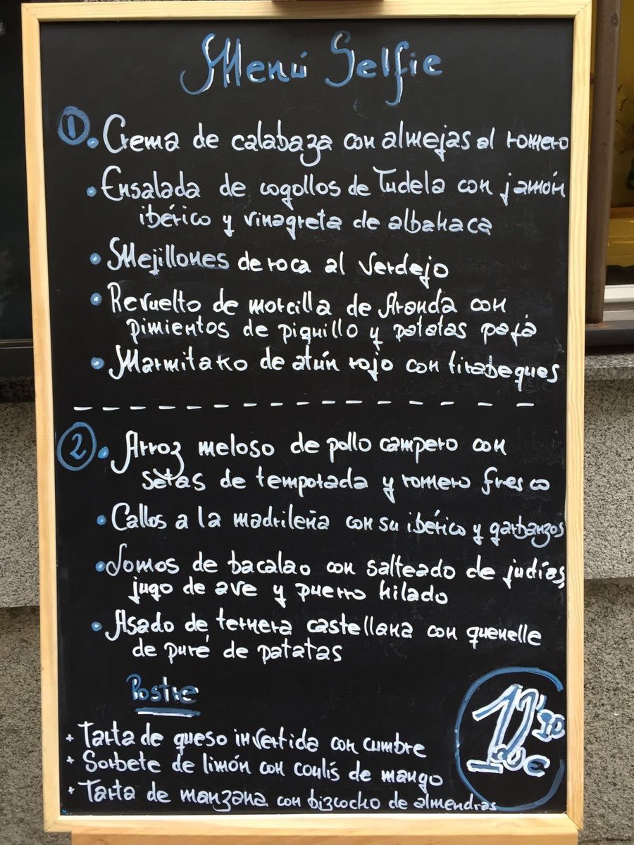 SELFIErestauran's tweet photo. nuestro #menú de hoy para acabar bien la semana #felizviernes https://t.co/uWbaNpOIT7