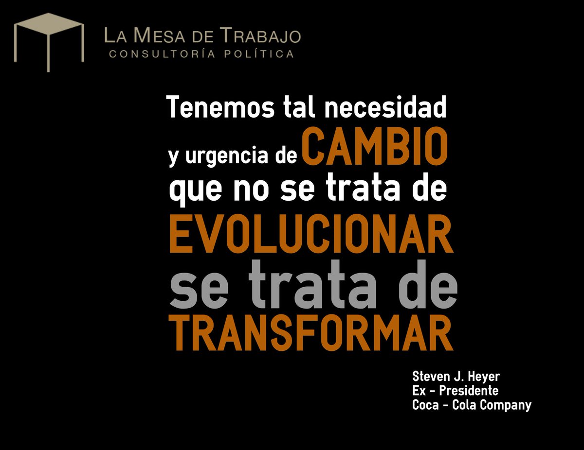 Seguramente no baste con #evolucionar, habrá que #transformar #WorkFromHomeTODAY #emprendedores <a href="/compolitica/">ACOP</a>