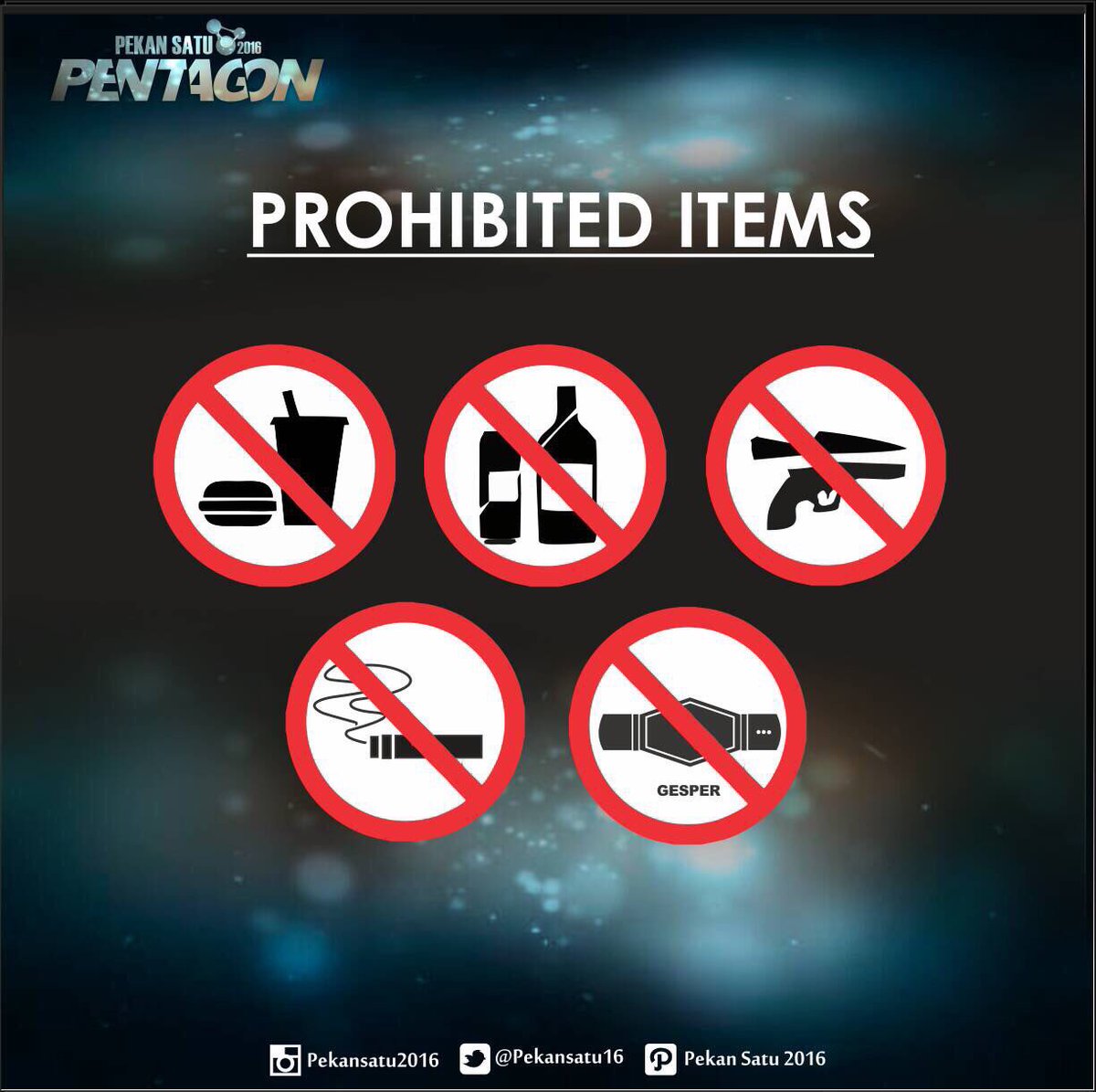 pekansatu2017's tweet photo. Dan buat teman-teman semua saat masuk di dalam venue PEKAN SATU 2016 "PENTAGON" perhatikan ini! https://t.co/1LQZCHFlTy
