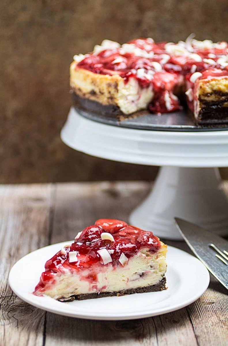 Wiki_Quesos's tweet photo. Tarta de queso con chocolate blanco y fresas. https://t.co/ioEYgSNUYd