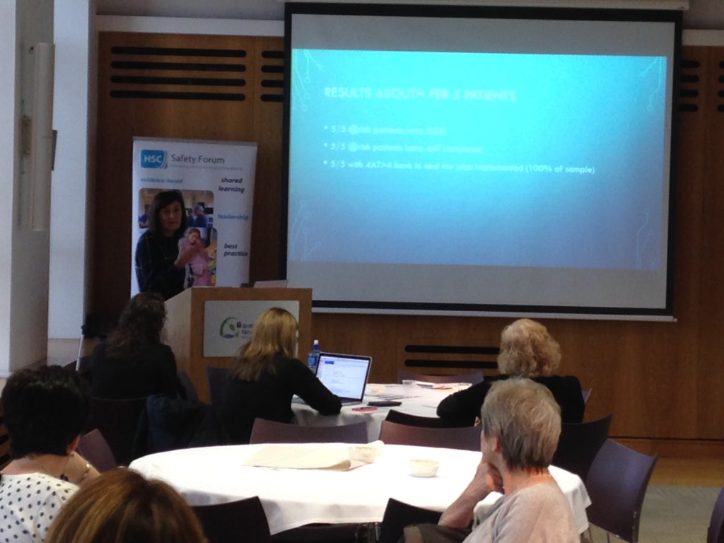 lavery_gg's tweet photo. CathyPatterson @BelfastTrust shows in high risk group 50%+ of patients screen +be for #delirium LS2 #genwardcollab https://t.co/e64dYjCETZ