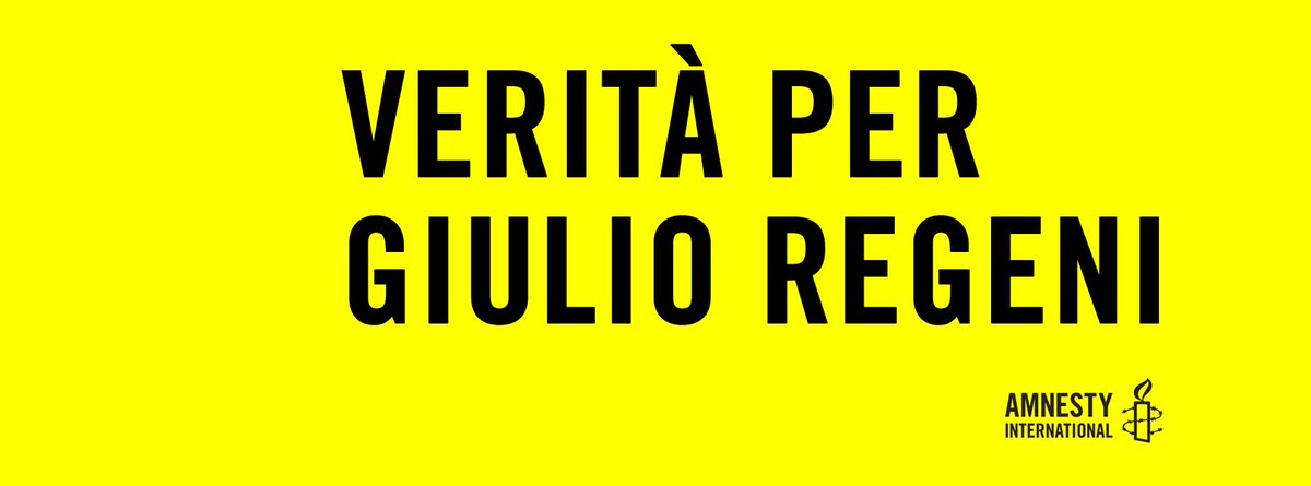 #veritapergiulio, uno striscione per non dimenticare, aderite alla campagna di <a href="/amnestyitalia/">Amnesty Italia</a> <a href="/radio3lacitta/">Rai Radio3 La città</a>