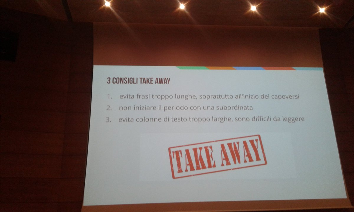 dafne_satta's tweet photo. I tre consigli take away di #seotiscali #smtcomunica @tiscalinotizie https://t.co/bZV3EVHuvA