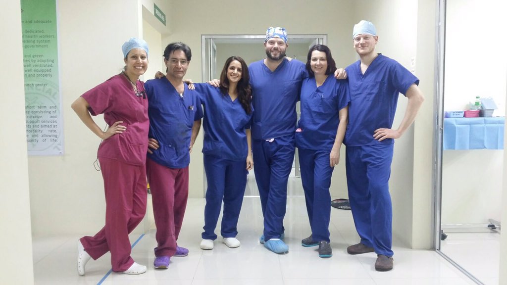 missiontracker1's tweet photo. Surgical and Anaesthetic teams from @thefacecharity patron @evelinweber007 https://t.co/ja9VwXuOl5