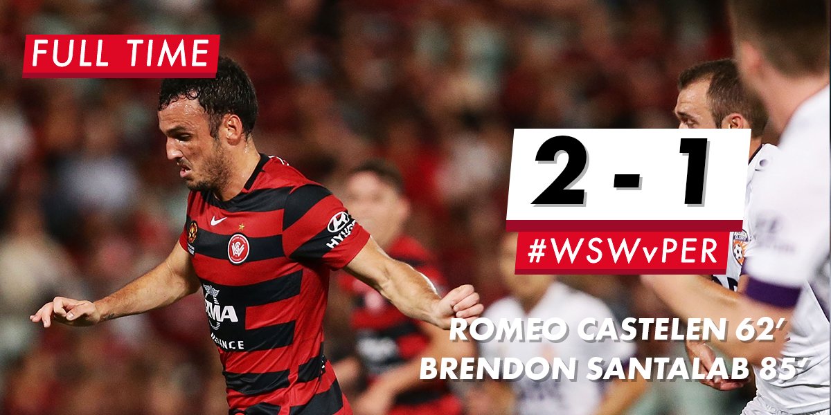 wswanderersfc's tweet photo. What a game! What a goal! What an important three points! Santalab does it again! #WSW #WSWvPER https://t.co/pggJlwEyBI