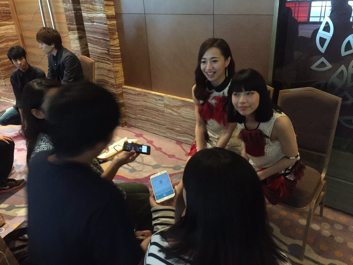 faintstar_Tokyo's tweet photo. interview time with 7 media🎙
#Faint★Star
#HINA
#YURIA
#JapanWaveEXPO https://t.co/m1xrK0VVMK