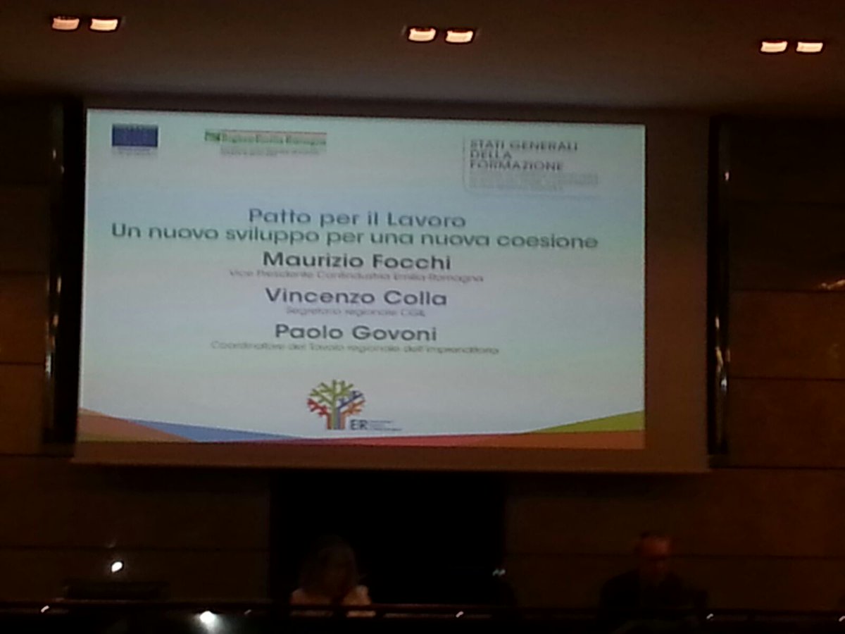 ERCGIL's tweet photo. Colla Cgil ER: dentro #Pattolavoro concentrarsi su progetto forte di grande richiamo "studia qui lavora qui" https://t.co/2APLgkzo3y