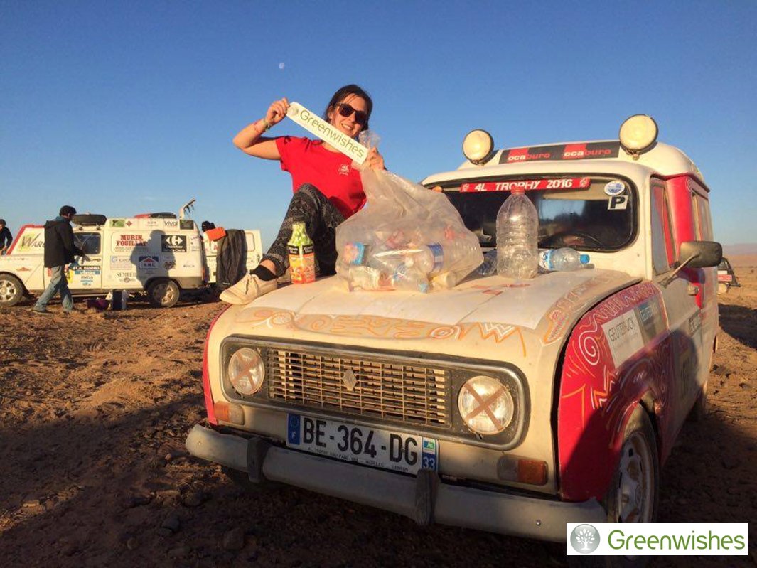 TrioGreenwishes's tweet photo. Dernière journée de raid du #4LTrophy2016 pour nos 4LTrieuses au top ! #souriezvousaimeztrier #Greenwishesavecvous https://t.co/bkX4594kki